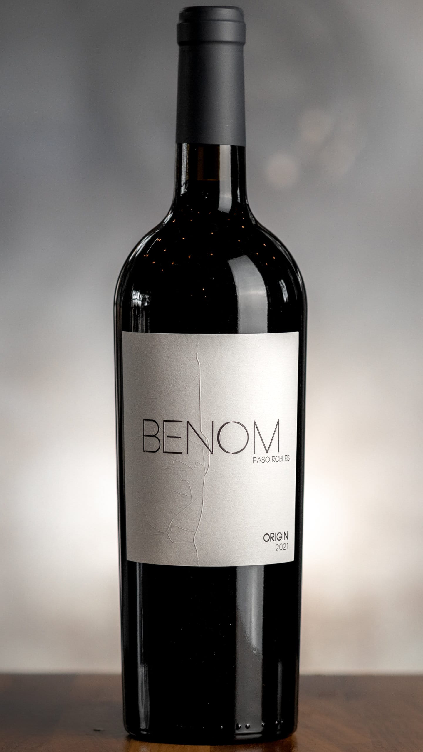 A bottle of BENOM's Origin, Cabernet Sauvignon