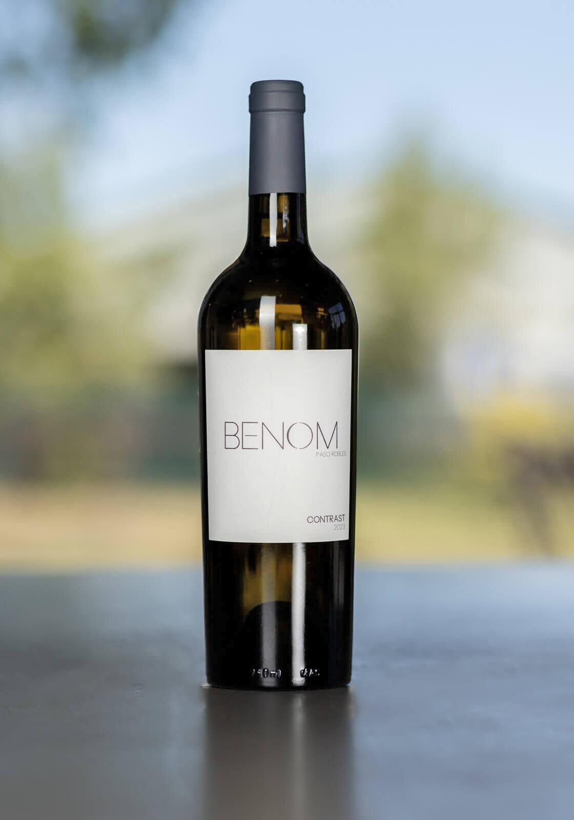 A bottle of BENOM's 2023 Contrast