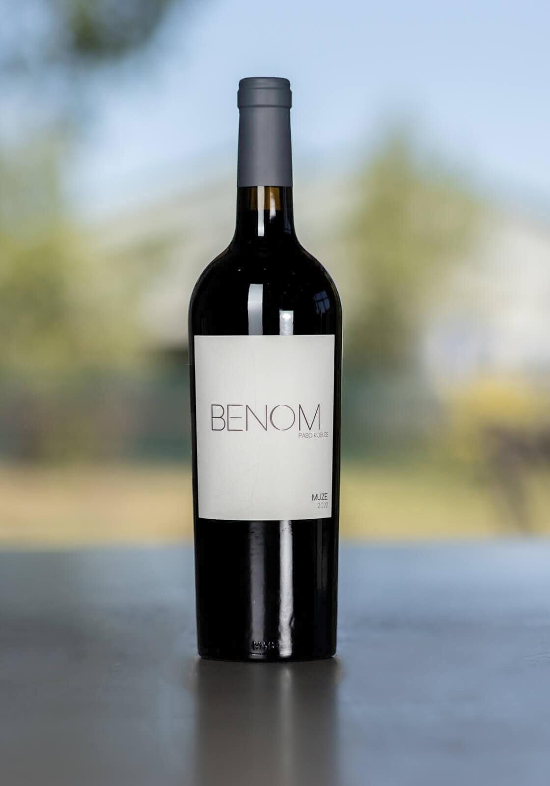 A bottle of BENOM's 2022 Muze