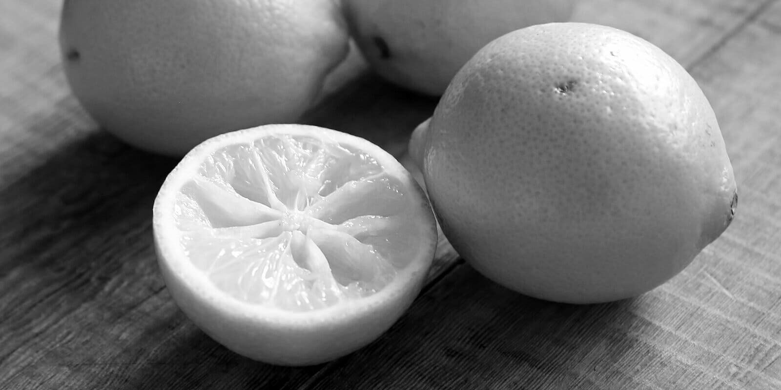 Whole and half lemons